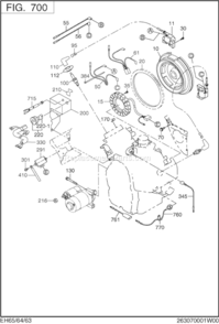 Electric Device Gr Diagram and Parts List for EH650DA2250  Subaru Engine