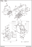 Part Location Diagram of 263-10101-41 Subaru Crank Case Cp