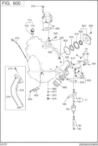Part Location Diagram of 263-63623-01 Subaru Guid Cp (Oil Level)