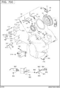 Electric Device Gr Diagram and Parts List for EH720DS0501  Subaru Engine