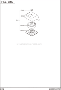Page D Diagram and Parts List for EH720DS2370  Subaru Engine