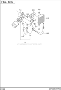 Page L Diagram and Parts List for EH722DS2110  Subaru Engine