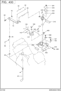 Governor Group Diagram and Parts List for EH722DS5150  Subaru Engine