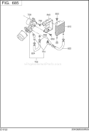 Part Location Diagram of 280-65011-01 Subaru Adapter(Oil Cool) Cp