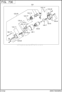 Page L Diagram and Parts List for EH722DSF500  Subaru Engine