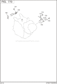 Oil Sensor Diagram and Parts List for EX130D10050  Subaru Engine
