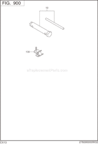 Accessories Label Diagram and Parts List for EX130D10050  Subaru Engine