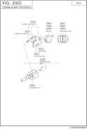 Crankshaft,Piston Diagram and Parts List for EX130D70190  Subaru Engine