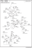 Intake Exhaust Diagram and Parts List for EX130D70190  Subaru Engine