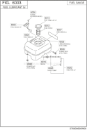 Fuel Lubricant Diagram and Parts List for EX130D70190  Subaru Engine