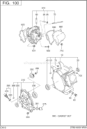 Crank Case Diagram and Parts List for EX130D10010  Subaru Engine