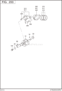Crankshaft,Piston Diagram and Parts List for EX130D10010  Subaru Engine