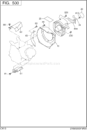 Cooling Starting Diagram and Parts List for EX130D10010  Subaru Engine