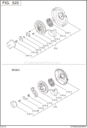 Recoil Starter Diagram and Parts List for EX130D10010  Subaru Engine