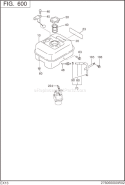 Fuel Lubricant Diagram and Parts List for EX130D10010  Subaru Engine
