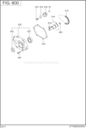Reduction,Clutch Diagram and Parts List for EX170DR7030  Subaru Engine