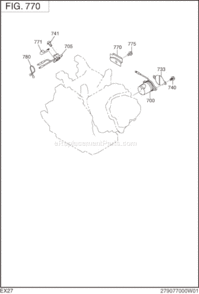 Page K Diagram and Parts List for EX270D00051  Subaru Engine