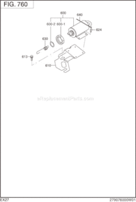 Page L Diagram and Parts List for EX270D20112  Subaru Engine