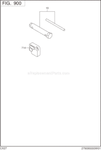 Accessories Label Diagram and Parts List for EX270D40051  Subaru Engine