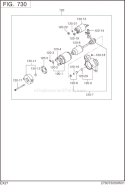Part Location Diagram of 279-70502-00 Subaru Starting Motor Ay