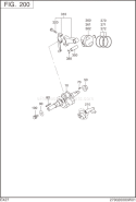 Part Location Diagram of 279-23401-03 Subaru Piston