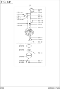 Page J Diagram and Parts List for EX300D20072  Subaru Engine