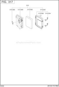 Page D Diagram and Parts List for EX300D20072  Subaru Engine