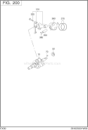 Part Location Diagram of 291-23401-H3 Subaru Piston