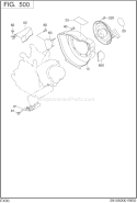 Cooling Starting Diagram and Parts List for EX300D20040  Subaru Engine