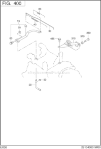 Governor Operation Diagram and Parts List for EX300DS2022  Subaru Engine