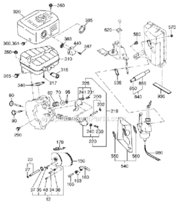 Intake_Exhaust Diagram and Parts List for EX400DE5011  Subaru Engine