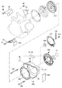 Cooling_Starting Diagram and Parts List for EX400DE5011  Subaru Engine