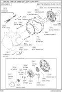 Cooring Starting Gr Diagram and Parts List for EX400DS5250  Subaru Engine