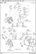Crank Case Gr Diagram and Parts List for EX400D00000  Subaru Engine