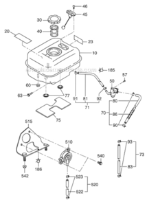 Fuel_Lubricant Diagram and Parts List for EX400SE5041  Subaru Engine