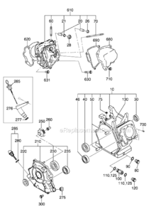 Part Location Diagram of 20B-10104-41 Subaru Crank Case Cp