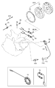 Electric_Device Diagram and Parts List for EX400SE5221  Subaru Engine