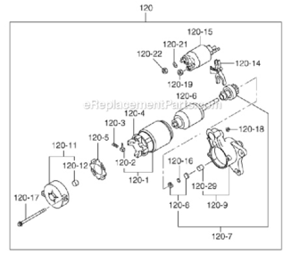 Page L Diagram and Parts List for EX400SE5221  Subaru Engine