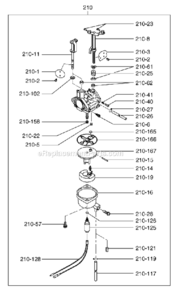Part Location Diagram of 20B-62302-10 Subaru Carburetor Ay