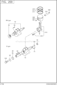 Part Location Diagram of 230-20101-11 Subaru Crankshaft Cp