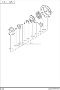 Page H Diagram and Parts List for EY080BN7270  Subaru Engine