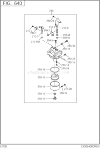 Part Location Diagram of 230-62310-00 Subaru Carburetor Ay
