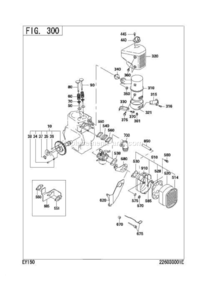 Intake,Exhaust Group Diagram and Parts List for EY150DD0090  Subaru Engine