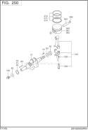 Page B Diagram and Parts List for EY153D00340  Subaru Engine