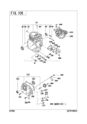 Crankcase Diagram and Parts List for EY200DD2840  Subaru Engine
