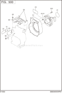 Cooling,Starting Diagram and Parts List for EY203D34500  Subaru Engine