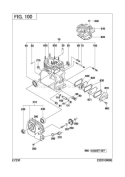 Crankcase Group Diagram and Parts List for EY230DD5240  Subaru Engine