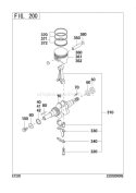 Crank Piston Group Diagram and Parts List for EY230DD5240  Subaru Engine