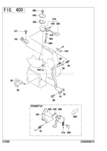 Governor,Operate Diagram and Parts List for EY280D100C0  Subaru Engine