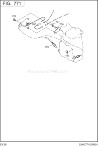 Page M Diagram and Parts List for EY280D23380  Subaru Engine